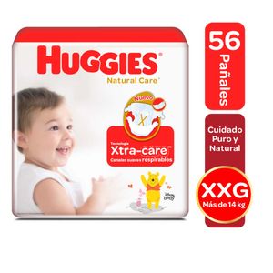 Pañales Huggies natural care etapa 5/xxg x56 unds