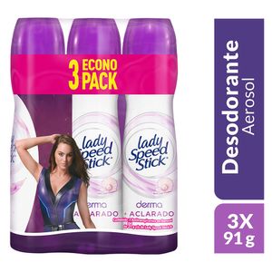 Desodorante Lady Speed Stick Derma aerosol x3und x91g