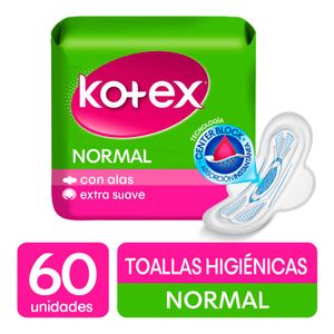 Toallas higiénicas Kotex normal x60unds