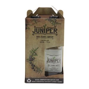 Agua tónica Juniper natural quinua botella x 4 und x 200 ml c-u