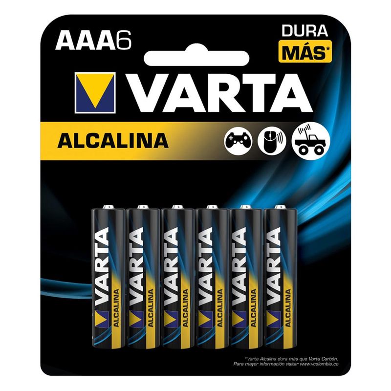 Pila Alcalina AAA Varta x 6und - Tiendas Metro