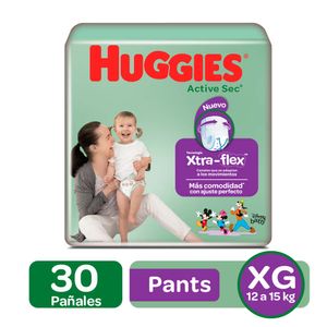 Pañales Huggies active sec pants etapa 4/xg x30 unds