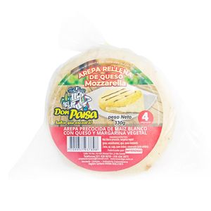 Arepa blanca rellena queso Don Paisa x 4 unidades x 350g