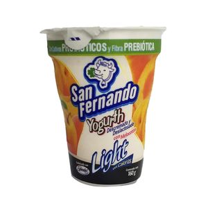Yogurt San Fernando sabor melocotón light x 150 ml