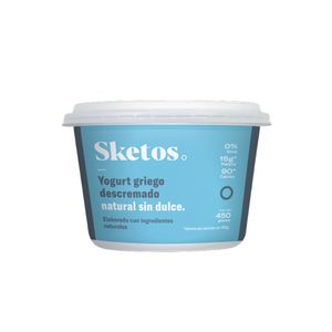 Yogurt griego natural 0% grasa Sketos x 450 g