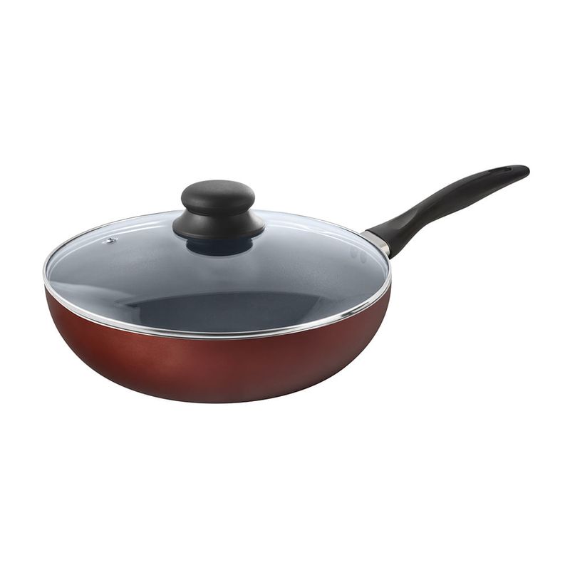 Sarten Wok Antiadherente 28cm Design Element Rosso Ilko