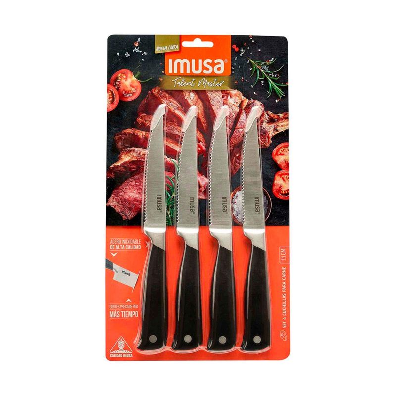 Cuchillos Para Carne 11Cm Talent Master Imusa Setx4 - Home Sentry