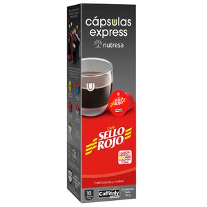 Cápsulas Express Sello Rojo café tostado molido 10 cápsulas x6g c-u