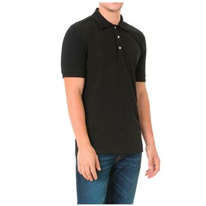 Camiseta Polo en Pique hombre Negro Liso Josh