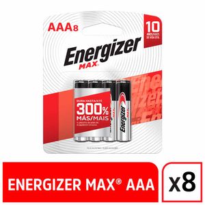 Pila Alcalina Max AAA Energizer x8 und