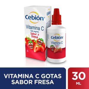 Vitamina C Cebión Fresa Gotas x30mL