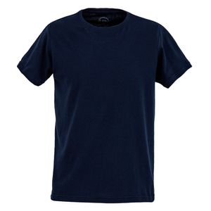 Camiseta algodón hombre azul navy lisa cuello redondo