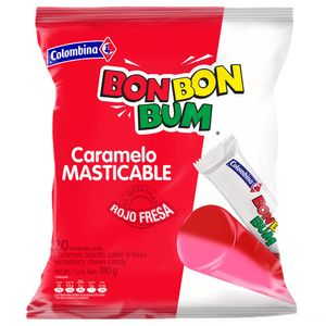 Caramelo Bon Bon Bum rojo fresa x 20und x 180g