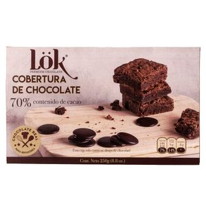 Cobertura Lok chocolate 70% cacao x250g