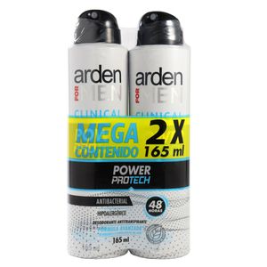 Desodorante Arden for Men clinical aerosol x2und x165ml c-u