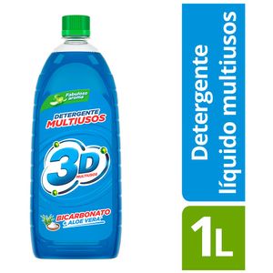 Detergente 3D liquido multiusos bicarbonato aloe x1L