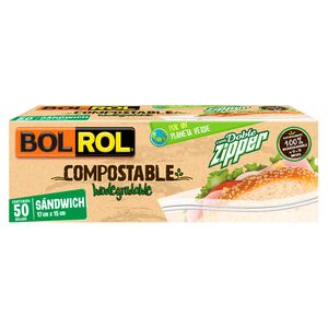 Bolsas Bol Rol biodegradable 17cm x 15cm x50 unidades