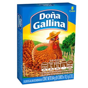 Caldo de gallina Doña Gallina cubos x8und x84g