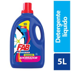 Detergente Fab liquido proteccion color + vivos x5l