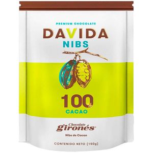Chocolate davida nibs 100% cacao x150g