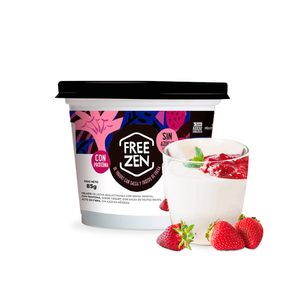 Helado Free Zen yogurt salsa trozos fresa x85g