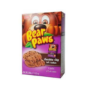 Galletas Bear Paws chocolate chip caja x240g