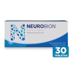 Vitamina Neurobion tiamina piridoxina caja x30 tabletas