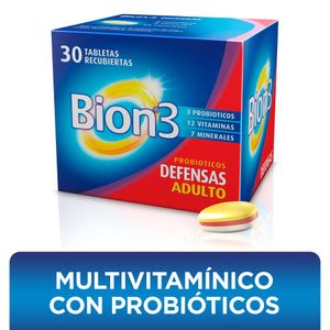 Probioticos bion 3 defensas adulto tableta x30und