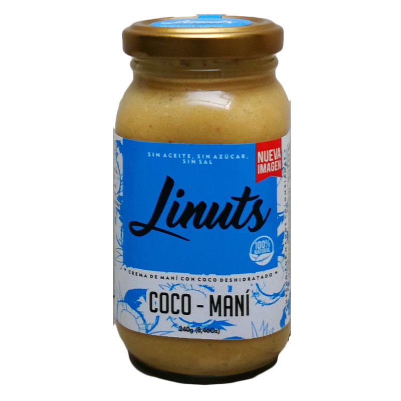 Crema-Linuts-mani-coco-natural-sin-azucar-x240g