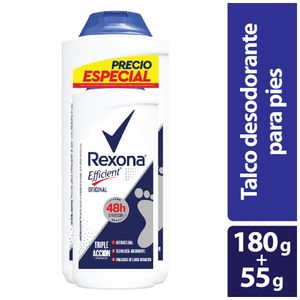Talcos Rexona pies Efficient x180g 55g precio especial