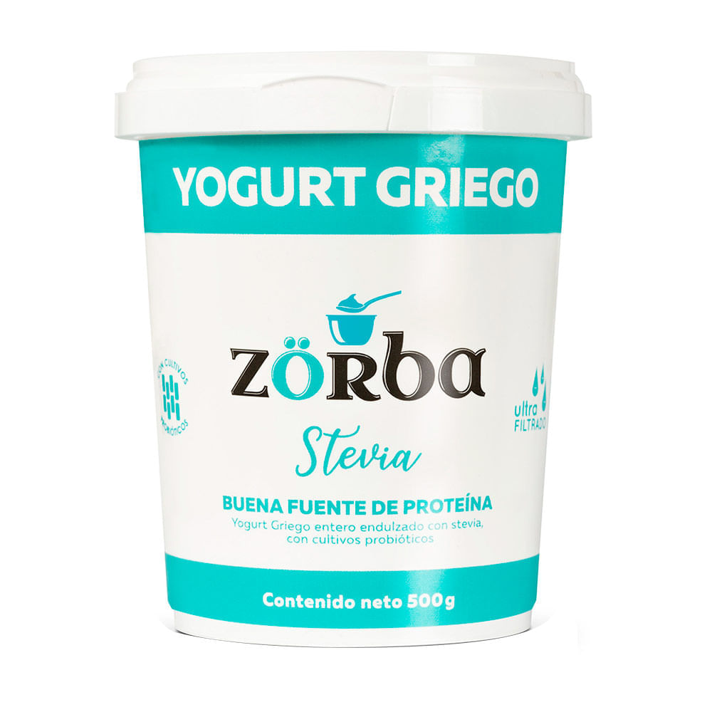 Yogurt griego Zorba Stevia 500g Tiendas Metro