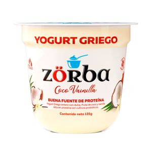 Yogurt zorba griego coco vainilla x135g