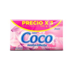 Jabon Coco lavar prendas delicadas x 3 und x180g c/u