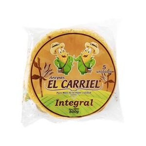 Arepa El Carriel maíz integral x5und x500g