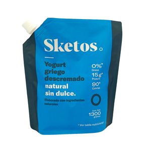 Yogurt griego Sketos descremado natural sin dulce x1300g
