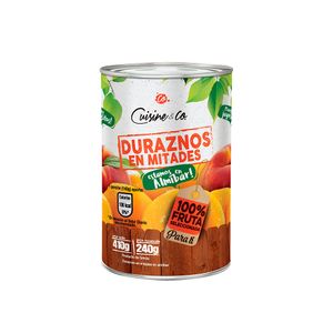 Duraznos Cuisine&Co mitades almíbar x410g