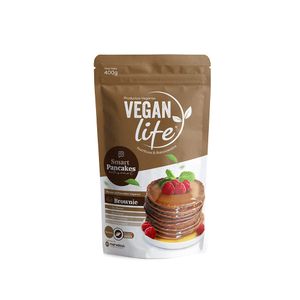 Mezcla para pancakes Vegan Life sabor a brownie x400g