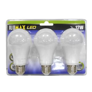 Pack x 3 bombillos led ilumax  bulb 12w luz b 15000h