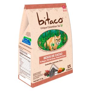 Té Bitaco besos cacao pirámide x 15 und x 37.5 g