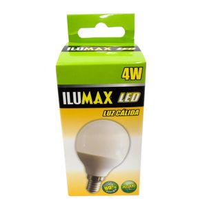 Led mini globo 4w luz calida e14 30000 hora ilumax