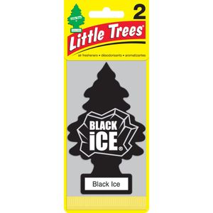 Ambientador little trees 2 pack black ice