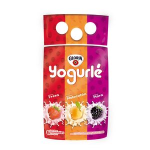 Bebida láctea Gloria yogurlé surtido bolsa x 6 unidades x150g c/u