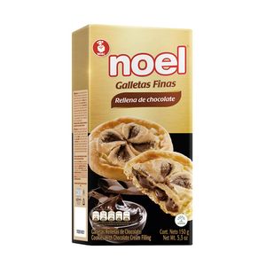 Galletas noel finas rellenas chocolate caja x150g