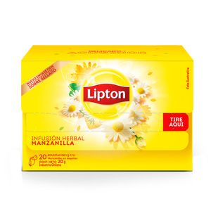 Infusión Lipton herbal manzanilla x 20 unidades x 20 g peso neto
