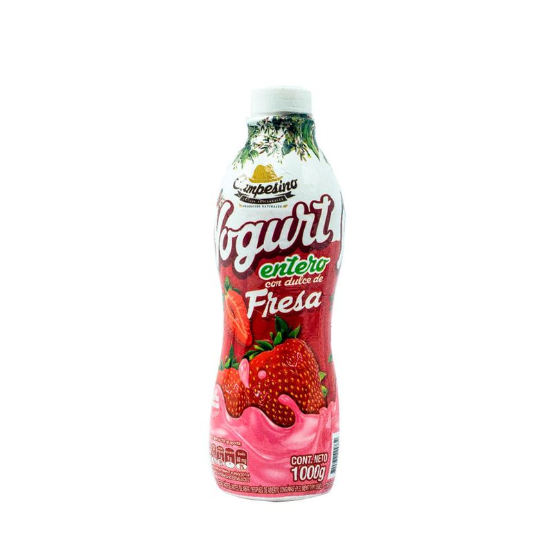 Yogurt-Campesino-entero-fresa-botella-x-1000g