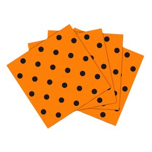 Servilleta Sempertex fiesta halloween polka rayas negro naranja pack x16 unds