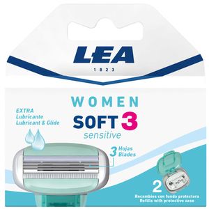 Repuesto lea afeitar women soft3 sensitive x2 unidades