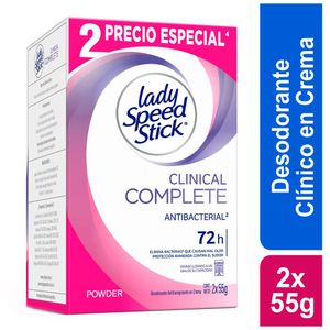 Desodorante Lady Speed Stick Clinical x2unds x55g c/u