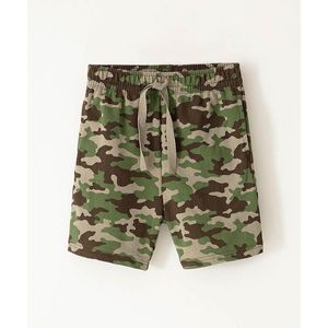 Short Algodón Kids Masculino Verde Estampado Lana Kd