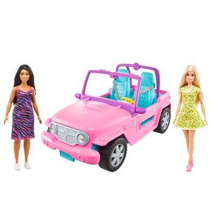Muñeca Barbie Estate jeep con muñeca y amiga x2 piezas